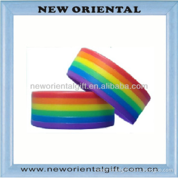 Rainbow Layer Silicone Wristbands